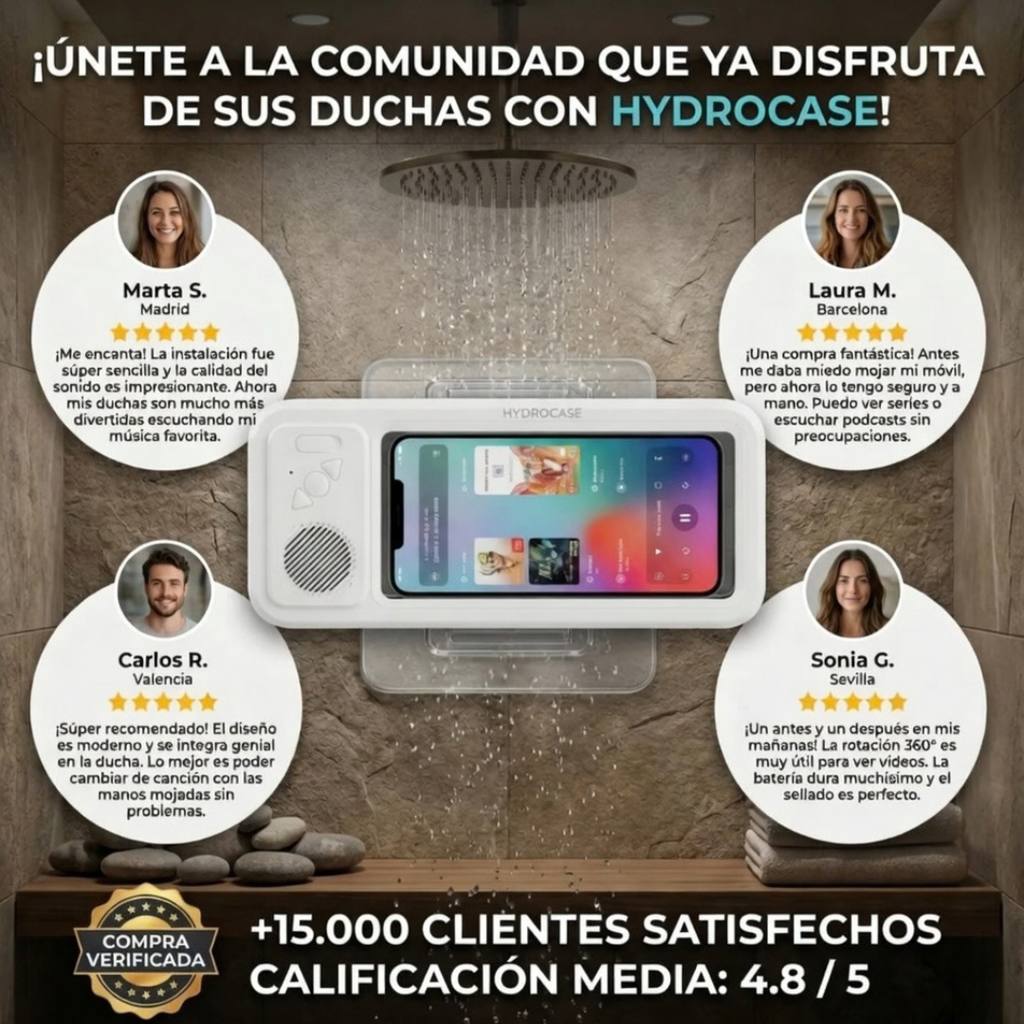 Funda móvil resistente al agua con bluetooth