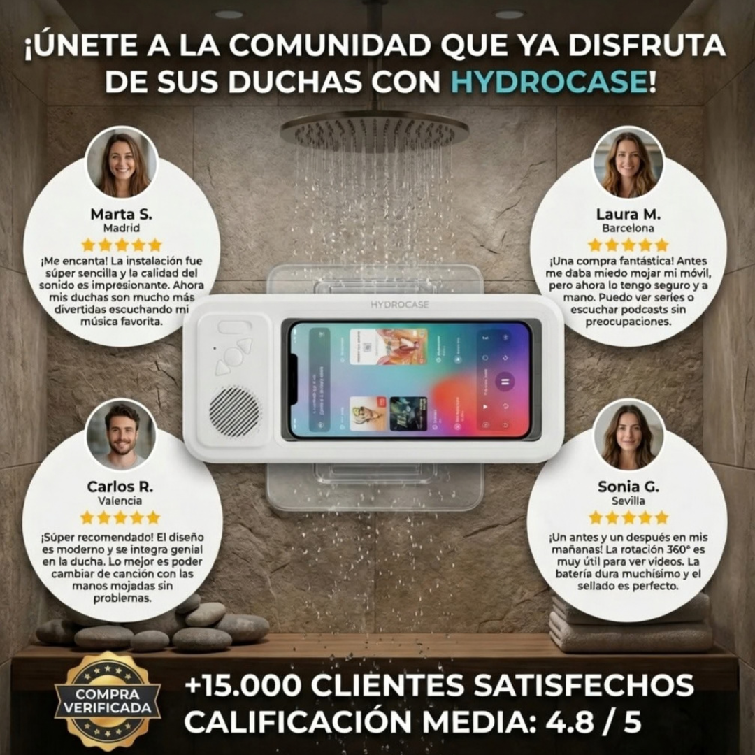 Funda móvil resistente al agua con bluetooth